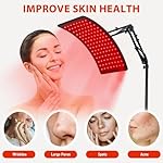 Red Light Therapy Lamp for Body, Infrared Light Therapy Lamps with Stand 660nm Red Light &850nm Near Infrared Light Therapy Lamp Device for Body at Home with Eyes Protection Goggles（Brown Black） - Image 5