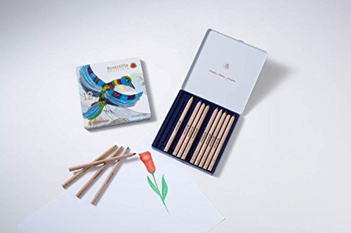 STOCKMARTriangular Colored Pencils 12 Count + 1 Graphite Pencil In a Tin Case: Professional Art Supplies For Adults Artist And An Ideal School Supplies Colored Pencils For Kids At Home Or Classroom