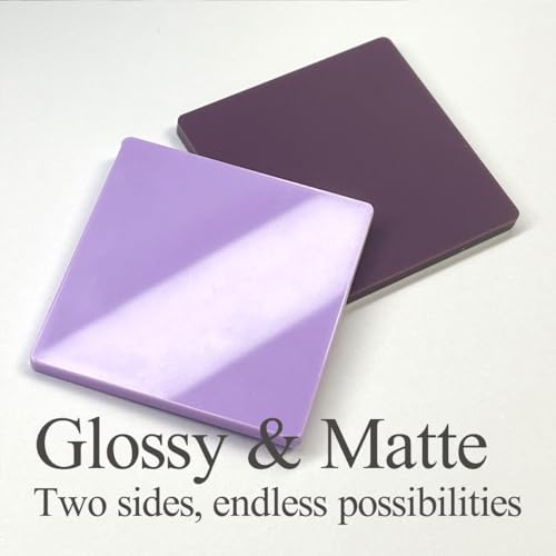Image of 2 Pcs 12x12 Inch 1 /8 in Thickness Baby Pink Pastel Color Plexiglass Panel One Sided Glossy One Sided Frosted Plexiglass for DIY Items