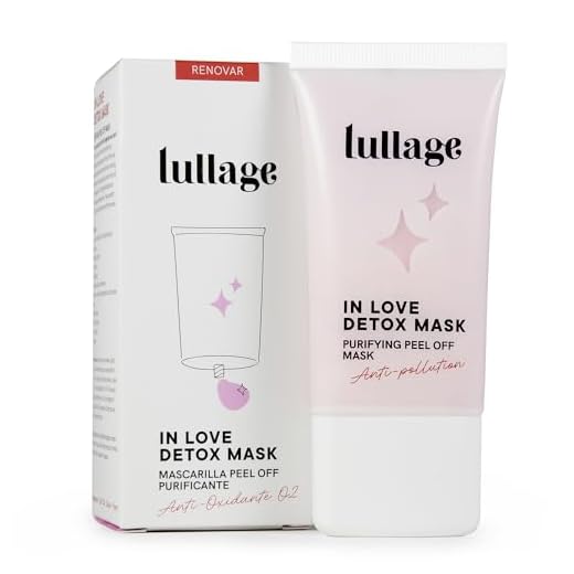 LULLAGE - In Love Detox Mask 40 ml, Mascarilla Mineral Purificante Peel-Off, Piel Mixta-Grasa, Mascarilla Detox, Antioxidante y Oxigenante, Tratamiento Vegano y Natural, Neutralizante y Anti-Polución