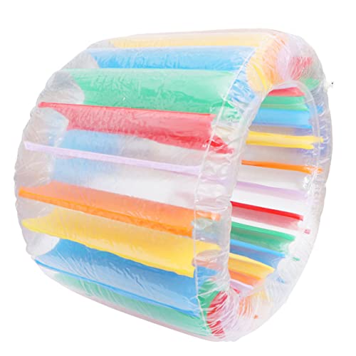KICHOUSE Rodillo Inflable Flotante para Niños y Niñas, Rueda De Agua Gigante Multicolor, Juguete De Piscina Seguro De PVC, Adecuado para Césped y Juegos Acuáticos, Uso Infantil Único