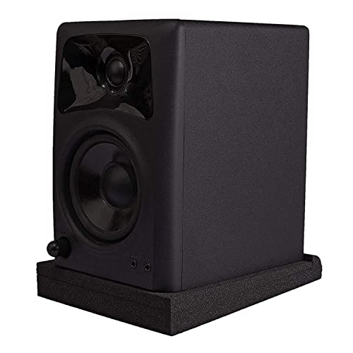 Axcessables Large Studio Monitor Isolation Pads For 6.5, 7, And 8-Inch Speakers| Sound Isolation Pads For Side-Way Speakers | 3-Slice Pads | Multi-Angle Speaker Riser | Acoustic Isolation Speaker Foam #TOP4