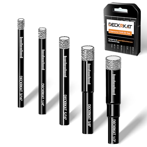5-Piece Diamond Drill Bits Set for Hard Materials