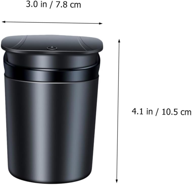 Holibanna Car Cigarette Ashtray with Lid and LED Light, Portable Smokeless Ash Trash Bin for Vehicle Use, Creative Car Ash Container for Automotive Interior Accessories