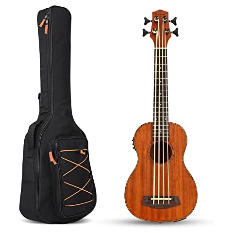 Batking Ubass Ukelele bajo eléctrico con bolsa de concierto Cover