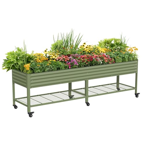Vego Garden Rolling Elevated Raised Garden Bed Jumbo Series