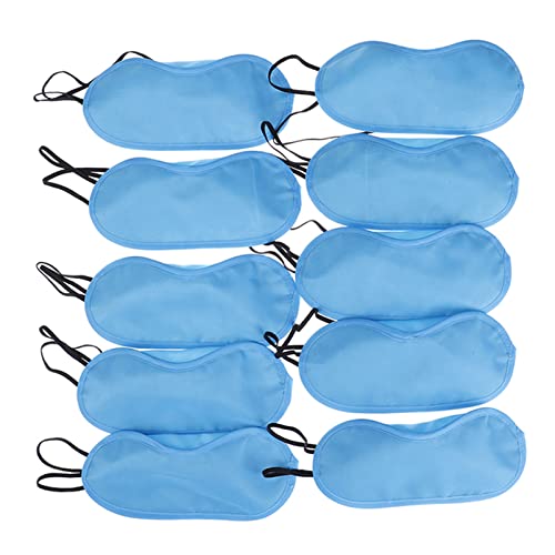 スリープマスク 10PCSソフトポータブルアイマスクブラックファーストスリープアイシェードカバーアイマスクシェードパッチ女性男性目隠しスリープメイカー 3dスリープマスク (Size : Blue)