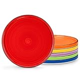 vancasso Bonita 10.5 Inch Dinner Plates, Ceramic Dinner Plate Set, Dinner Plates Set of 6, Large Dinnerware Plates for Kitchen, Microwave, Oven and Dishwasher Safe, Multicolor