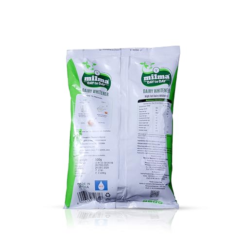Image of Milma Dairy Whitener Powder 500g Pouch - Rich & Creamy for Instant Tea, Coffee & Desserts