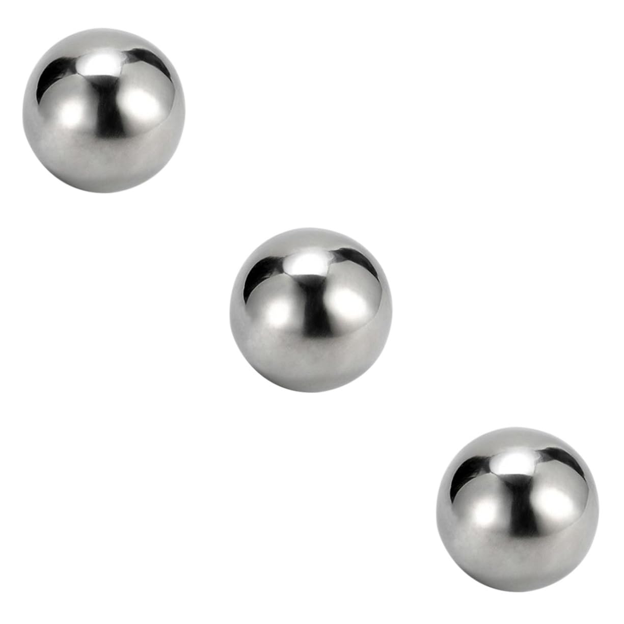 Alipis 3pcs Reusable Ice Wine Stone 55mm Stainless Steel Whisky Balls No Ice Melting for Bar