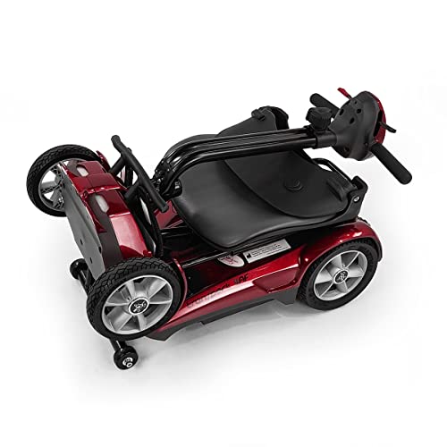 Ev Rider Transport Af 4W - Lightweight Automatic Folding Mobility Scooter - Metallic Red #TOP6