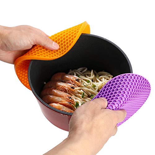 Image of Countertop Protector Heat Resistant Trivets for Hot Pots and Pans - Non-Slip Insulated Heat Pads for Kitchen Counter Multicolor Pack of 6