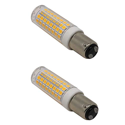 Szulight Ba15d led Light Bulb Dimmable 7.5W, 75W 80W 100W Halogen Bulbs Replacement, Double Contact Bayonet Base 110V 120V 130V Input, Warm White 3000K Pack of 2 (Warm White 3000K)