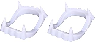 SAFIGLE 12Pcs Presas De Vampiro Para Cosplay Festa De Halloween Adereços De Cosplay Dia Das Bruxas Dentes Falsos Presas De Lobisomem Dentes De Halloween Dentes De Lobisomem Dentadura