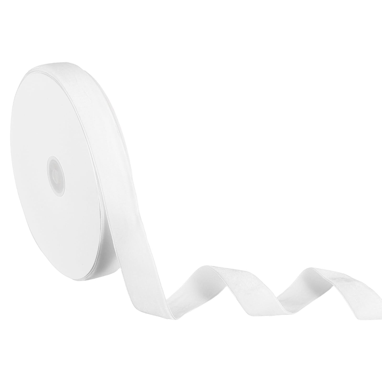 Ruban de velours blanc 2,5cm loisirs créatifs, mercerie et décoration mariage