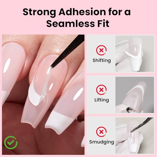Image of Beetles French Manicure Nail Art Stickers 30 Sheets French Tip Tool 3 Designs Self-Adhesive Nail Tips Guides for DIY Decoration Nails Art