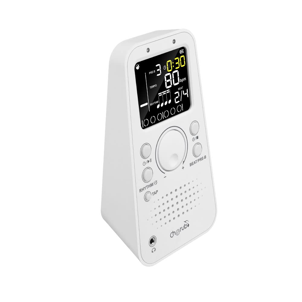 CHERUB - Metronomo elettronico - batteria ricaricabile - bianco