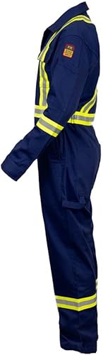 Miniatura 2 de Overol de alta visibilidad resistente al fuego (FR) 88 % algodón 12 % nailon, XL, Azul marino