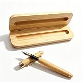 WJUAN Stylo Plume Vintage en Bambou Naturel 14 cm   Ensemble Exécutif Fait à la Main