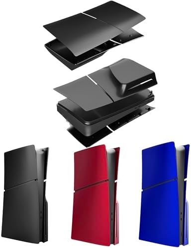 Plate Cover for PS5 Slim Console Skin Protector Shell Protective Case Faceplate Cover PS5 Slim Accessories (Optical Drive Version Red)