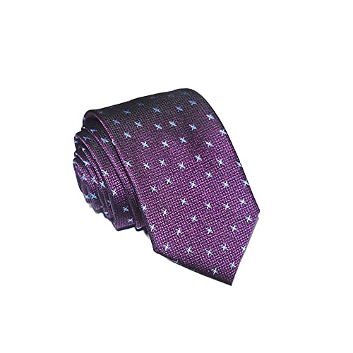 Chickwin Corbatas de Hombre Modernas, Estrecha Corbata de Clásico Accesorio Traje Hombre Celebraciones y Eventos para Trabajo Business Fiesta Boda Regalos (145x7cm,Rosa-violeta)