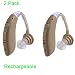 Hearing Amplifier Aid Rechargeable Digital Personal Sound Amplifier Devices,2-Pack
