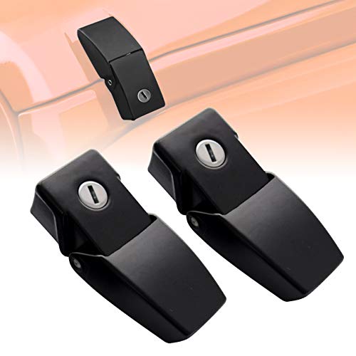 ICARS Stainless Steel Hoods Catch Sets Hood Latch Kit Assembly for Jeep Wrangler JK JKU JL Unlimited Accessories 2 Door 4 Door 2007-2019 - Pair (Hood Lock)