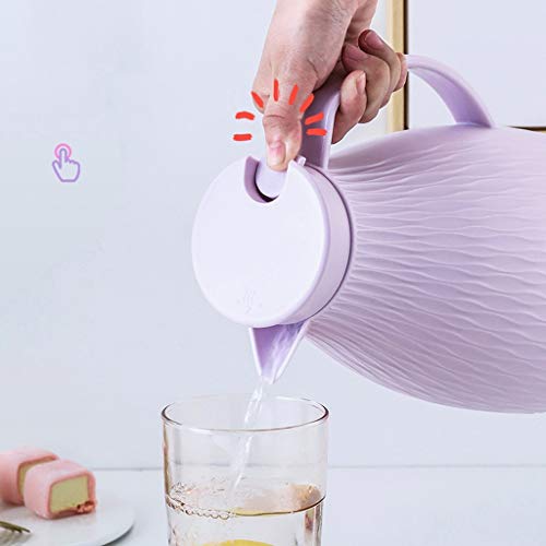 Thermische Karaffen, Dubbele vacuüm geïsoleerde glas thermosfo's en drankblikken - Compact, 1.5L paars blauw (Color… - Image 5