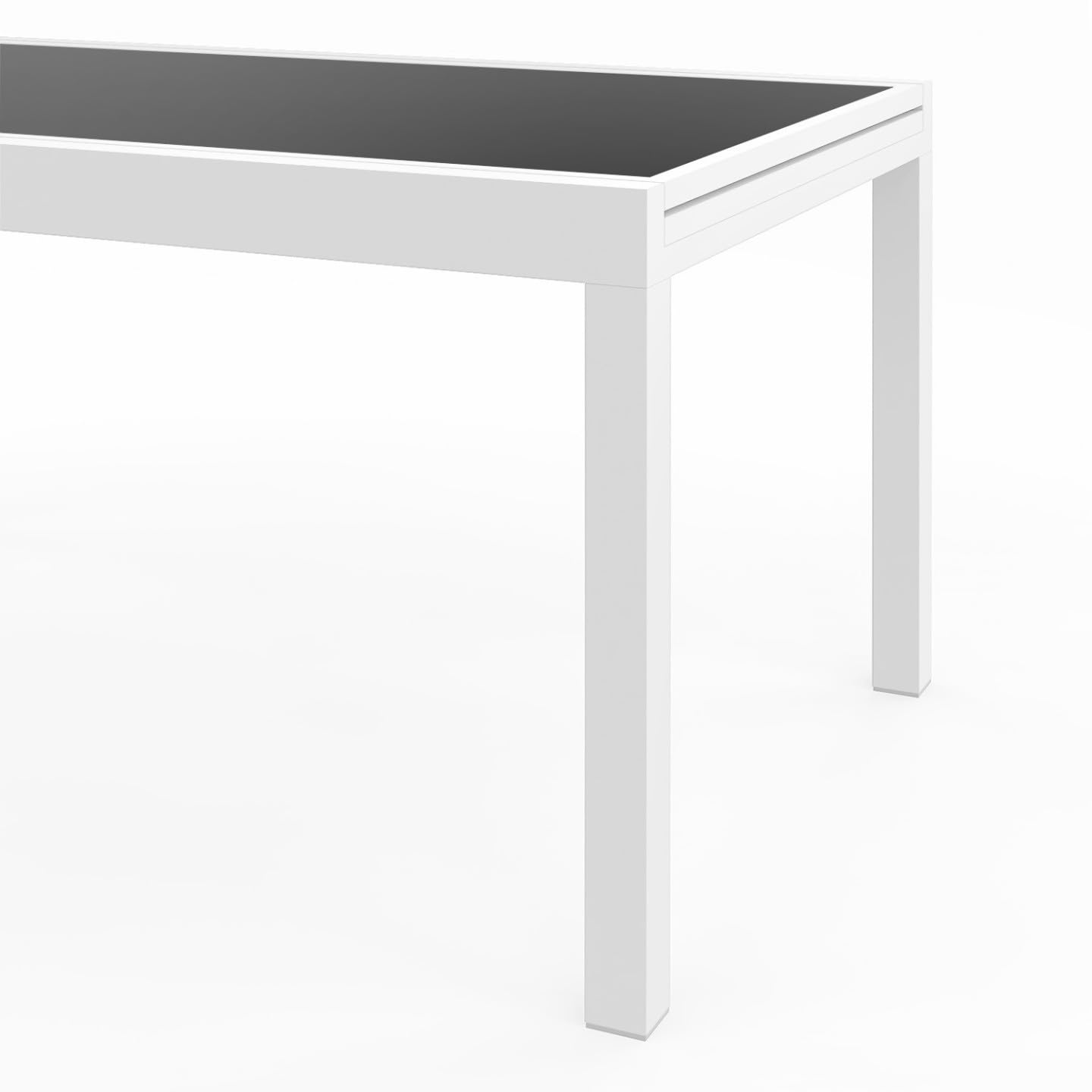 IDMarket - Salon de Jardin Madrid Table Extensible 135-270 CM et 12 chaises empilables Blanc et Gris