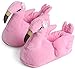 corimori Süße Plüsch Hausschuhe (10+ Designs) Flamingo „Tiffany“ Slipper Einheitsgröße 34-44 Unisex Pantoffeln Pink Gold