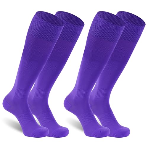 Dsource Unisex Soccer Socks, Knee High Solid Baseball Football Sports Team Socks