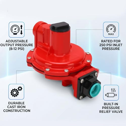 Régulateur de gaz naturel Eujgoov 1/2 NPT pour brûleur industriel de chauffage - 6