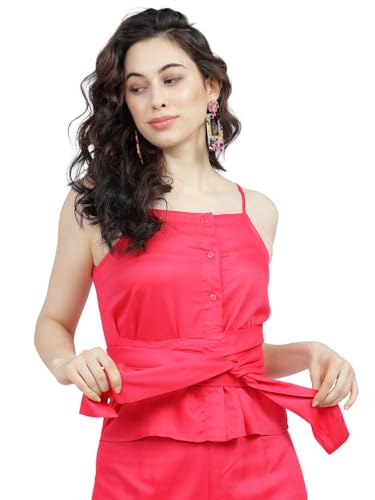 Image of Tokyo Talkies Women's Solid Regular Fit Tops
