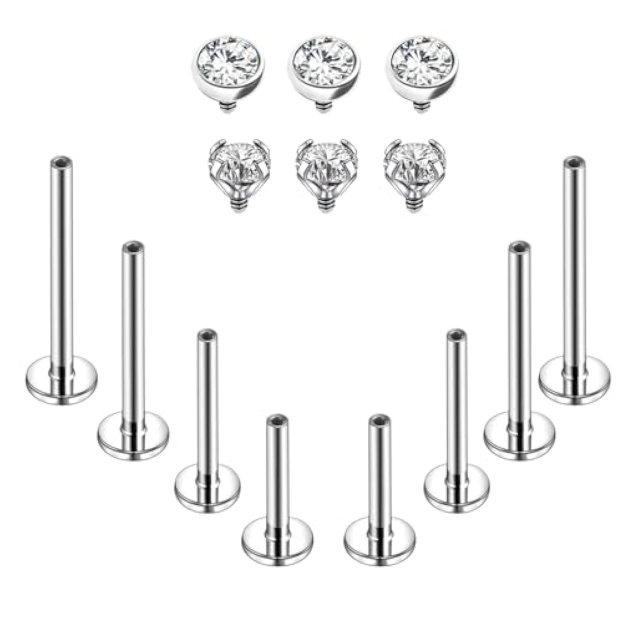 Internal Thread Labret Jewelry, Surgical Steel Lip Rings