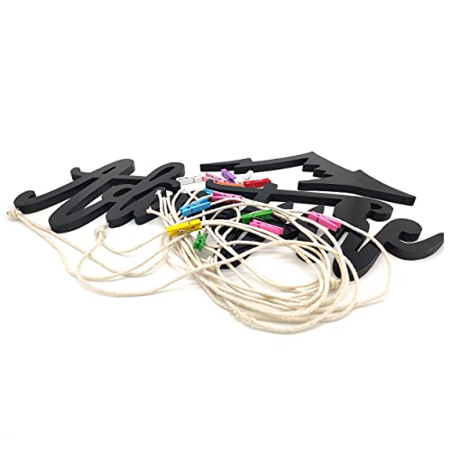 VAH Wooden Photo Frame with LED Light - photo wall hanging, memories wall hanging, hanging photo frames for wall decoration, moments wall hanging, photos hanging for wall decoration, wall decoration with light (Advanture with Light)