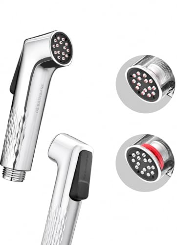 Image of Premium Plus Health Faucet Gun Only for Toilet | Self Cleaning AutoClean Nozzles | High Pressure Jet Spray | Anti Clog Hand Bidet Sprayer | Chrome Finish | Without Hose Pipe & Wall Hook