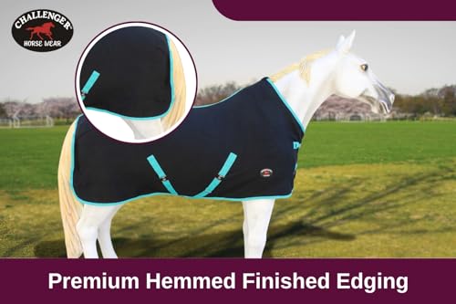 Image of Challenger Horse Polar Fleece Cooler - Moisture-Wicking, Quick-Dry Cooling Sheet for Post-Ride Care, Trailering & Shows 4350