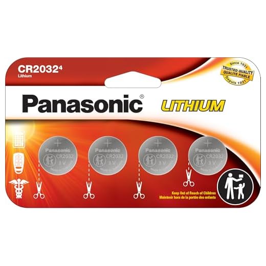 Panasonic CR2032 3.0 Volt Long Lasting Lithium Coin Cell Batteries in Child Resistant, Standards Based Packaging, 4 Pack