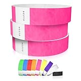 600 WristCo Neon Pink Tyvek Wristbands for Events - Tamper-Proof Design & Fluorescent Color Prevent Reuse Premium-Grade Bracelets for Hospital & Medical ID, Party & VIP Identification