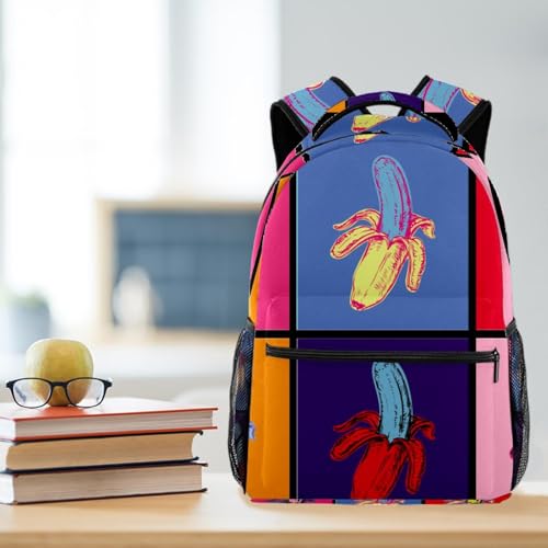 Sac à dos d'école Pop Art Banana ergonomique contre le mal de dos
