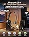 TECKNET V5.2 Bluetooth Headset mit Mikrofon, Wireless Headset mit Ladestation, MIC ENC Noise Cancelling kopfhörer, USB-Dongle, On-Ear Headset kabellos für Trucker/Callcenter/Büro – 60+ Std. Akku