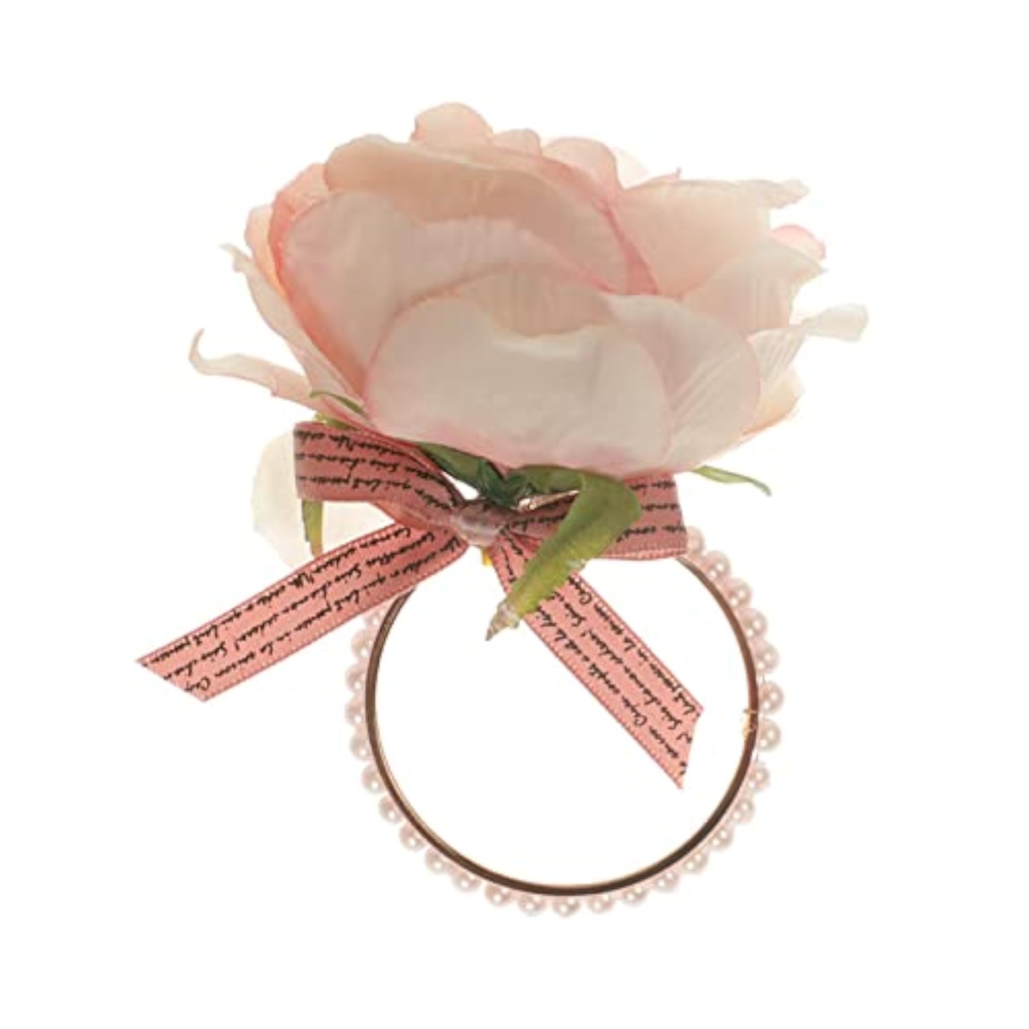 Artificial Flower Napkin Rings, Rustic Holders for Luncheons