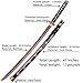 Katana Sword Cosplay Sword 41 inches Bamboo Toy Swords Cosplay Props with Display Stand Original Texture.