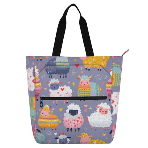 Bolsa para libros de diseño morado reutilizable para uso escolar y transporte diario