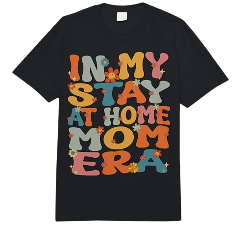in My Stay at Home Mom Era Retro Groovy Stay at Home Mom Comfort Colors Adult Heavyweight T-Shirt