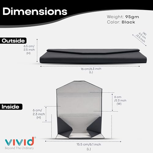 Image of VIVID Unisex Specs Magnetic Eyewear Dabbi Faux Leather Hard Case Cover