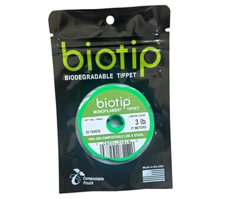 Biotip Biodegradable Tippet, Low-Visibility Fishing Line, Biodegradable Fly Line, Biotippet, Eco-Friendly Fishing by Western Filament - 3 lb