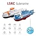 JTLB Remote Control Submarine Mini Underwater Ship Toy with Lights Rechargeable Battery (White)