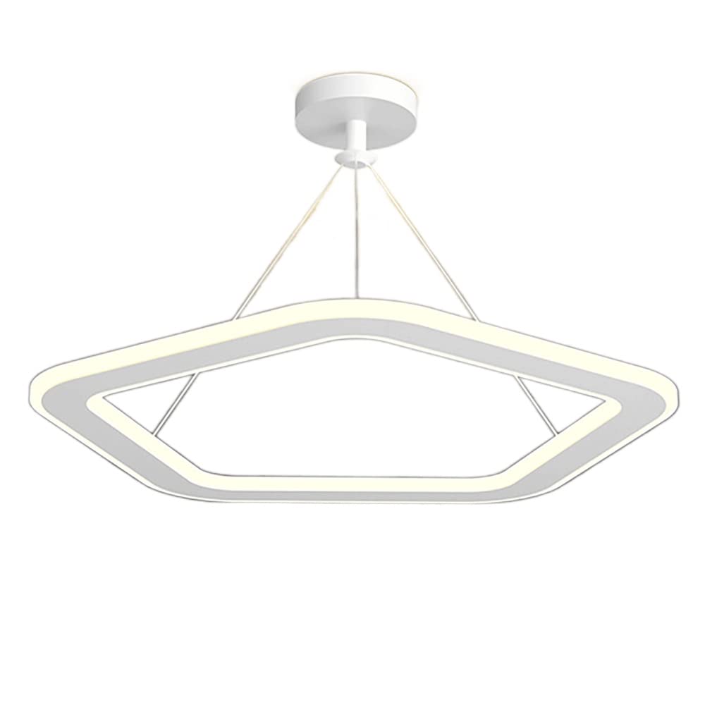 Lampada a Sospensione pentagonale Creativa in Metallo con Paralume in Acrilico con Apertura, Moderna Lampada a LED per Creare Atmosfera in Camera da Letto, lampade a Sospensione ad