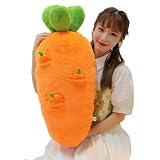 Gisqis Carrot Plush Body Pillow, 29.52" Giant Stuffed Carrot Stuffed Animals Cute Kawaii Carrot Plus